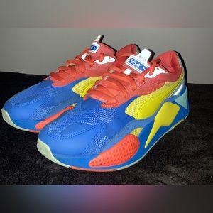Mens Puma RS-X, Size US 8, Color: Orange/Blue/Yellow